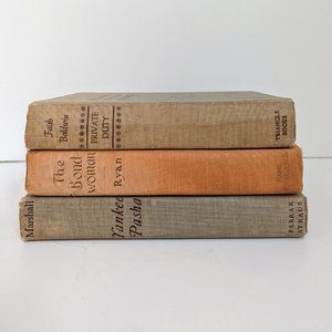 Orange Peach Cream Grey Vintage Book Decorative Color Stack